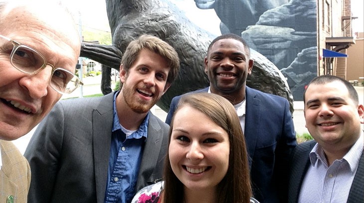 Staff at the Center for Consumer Research and Analytics pose at a museum