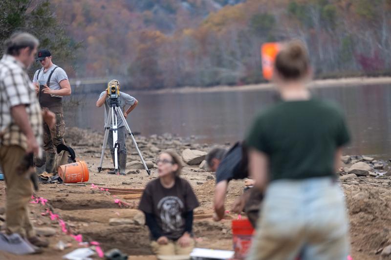 Dr. Joseph Gingerich maps artifacts with Tori Lovelace.jpg