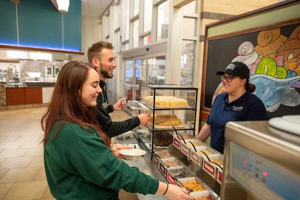 Students at a dining hall