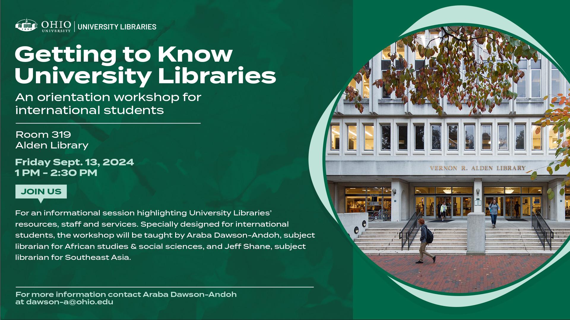 Getting to know University Libraries