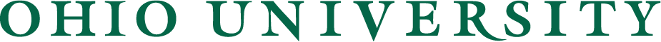 Ohio University secondary wordmark logo, featuring the words in one line rather than stacked