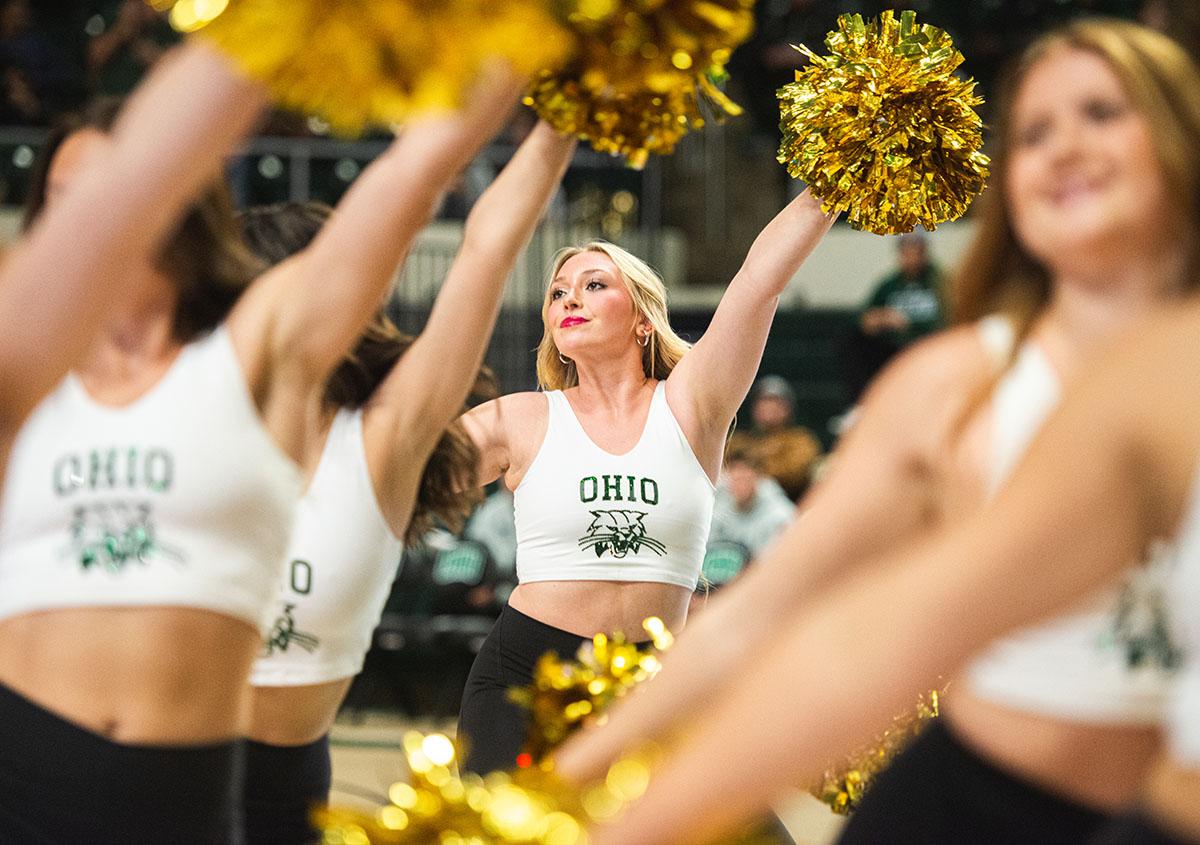 The Ohio Dance Team performs during an Ohio Men’s Basketbal game