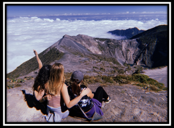 Enjoying the view with new friends. - Irazú Volcano, Cartago Province, Costa Rica    