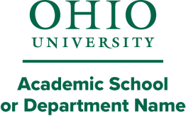Ohio University condensed lockup for department logos