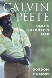 Person holding golf club on cover.