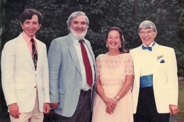 The four children of Frank and Geneva Dilley, from left to right: Dr. Jim Dilley, Dr. Frank Dilley Jr., Ann Dilley, Dr. Josiah Dilley