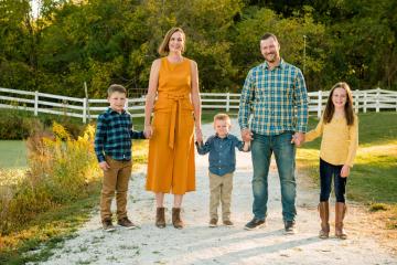 Laura Miller is shown with her family