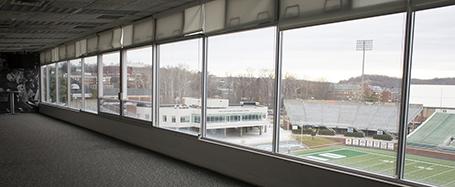 Views of Peden Stadium from Sook Center