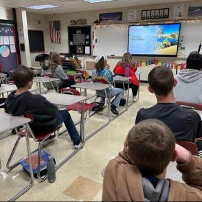 World Languages and Cultures class taught by Dr. Adal Rhoubeid, a native of Niger.