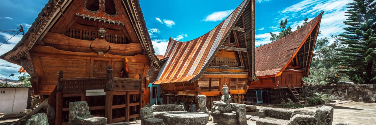 Batak houses in Indonesia