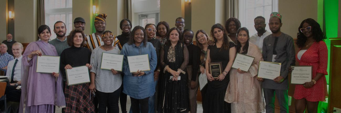 International Studies students show off their awards at the 2023 ceremony.