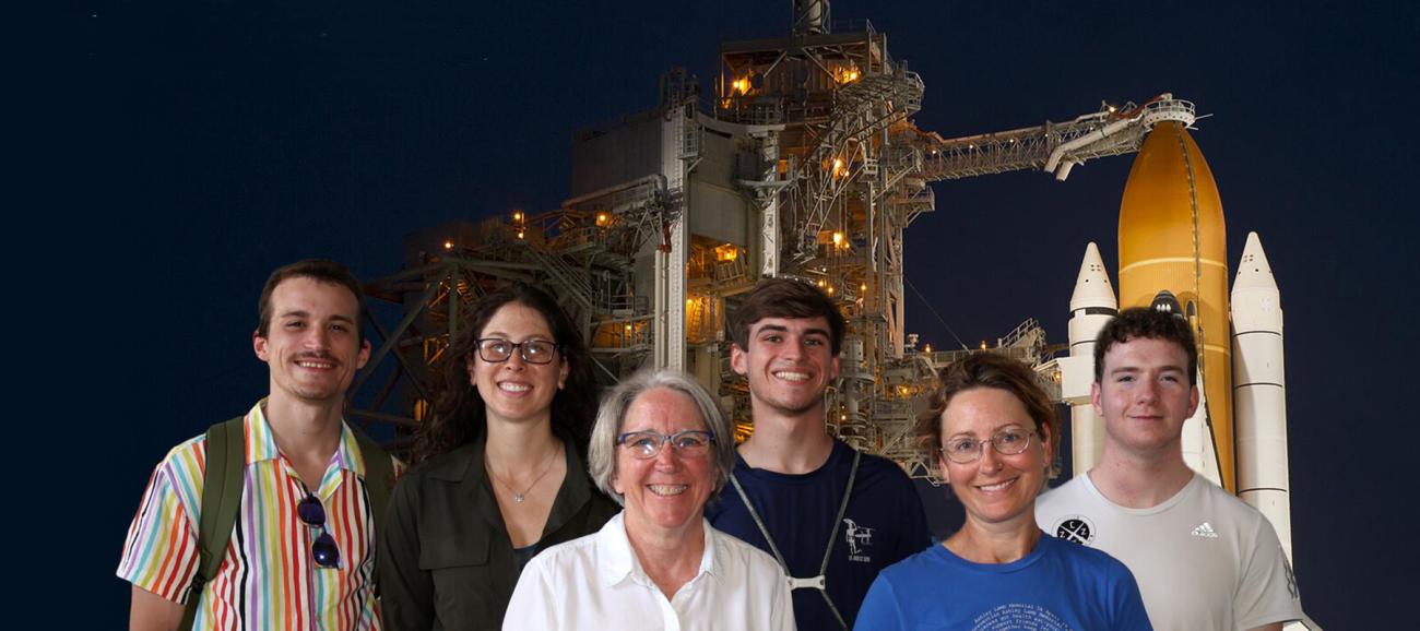 Ohio University's Student Spaceflight Experiment Project team at the Kennedy Space Center Visitor Complex.