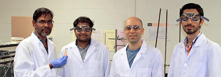 Nanocar participants Karthi Perumal, Kondalarao Kotturi, Mersad Raeisi and Ramin Rabban