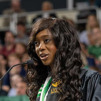 Sarah Ladipo at commencement