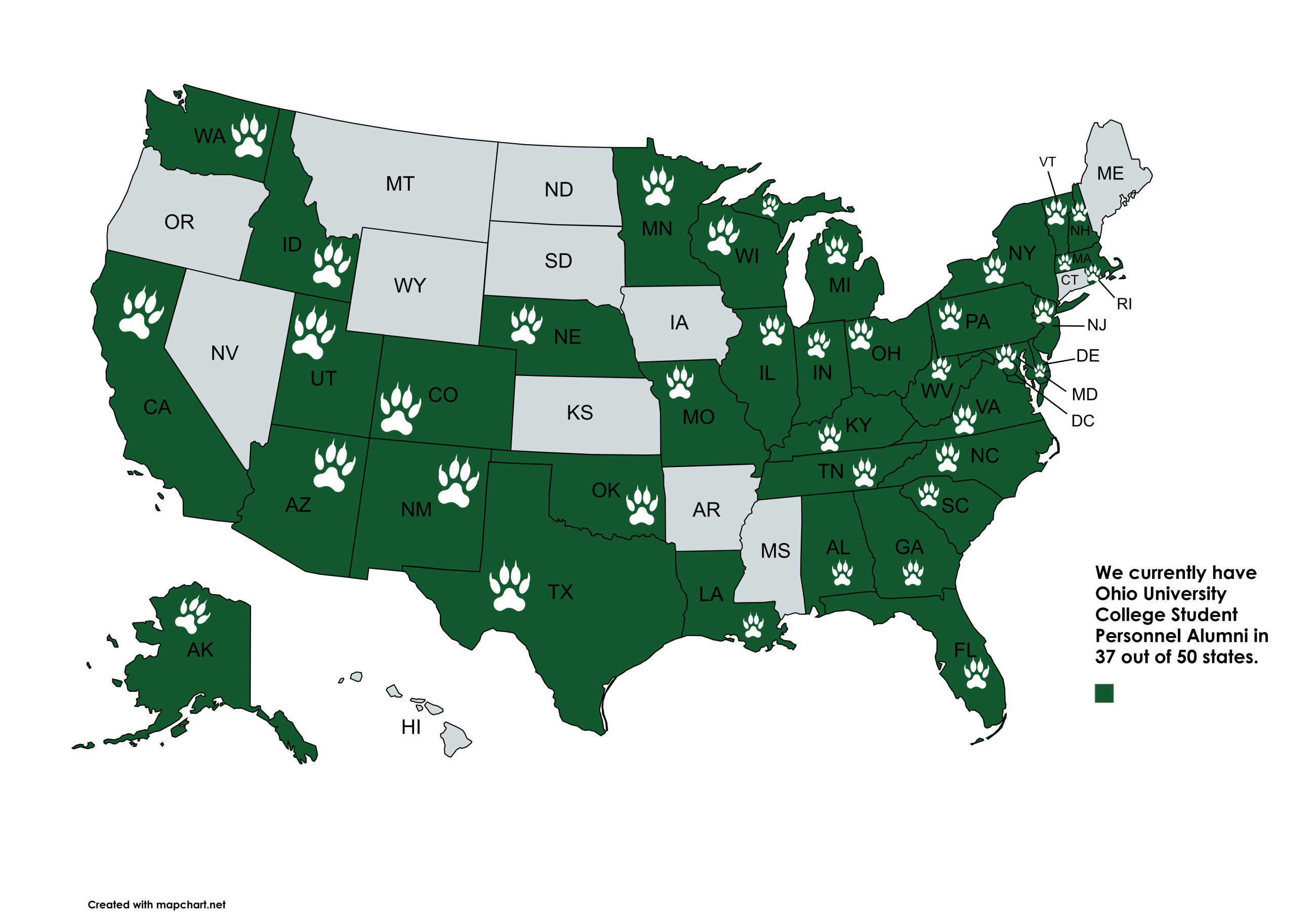 Updated CSP Alumni Map in 2024