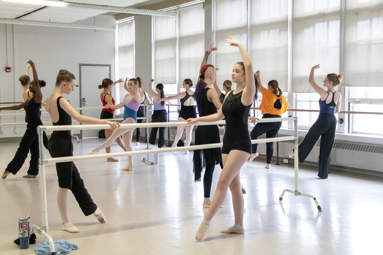 Dancers in studio