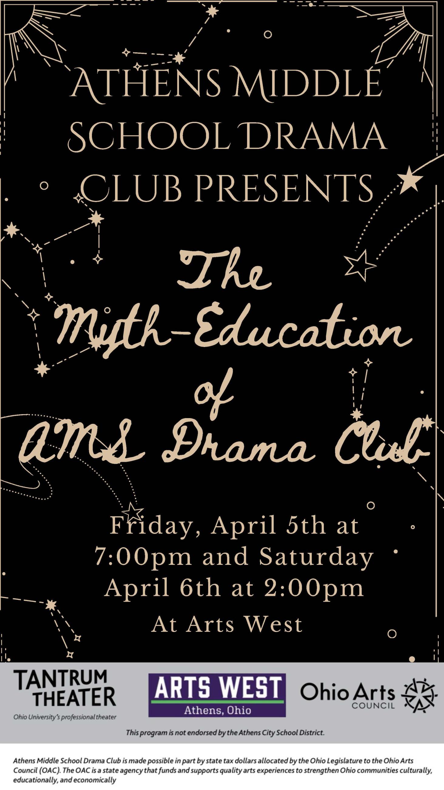 Athens Middle School Drama Poster