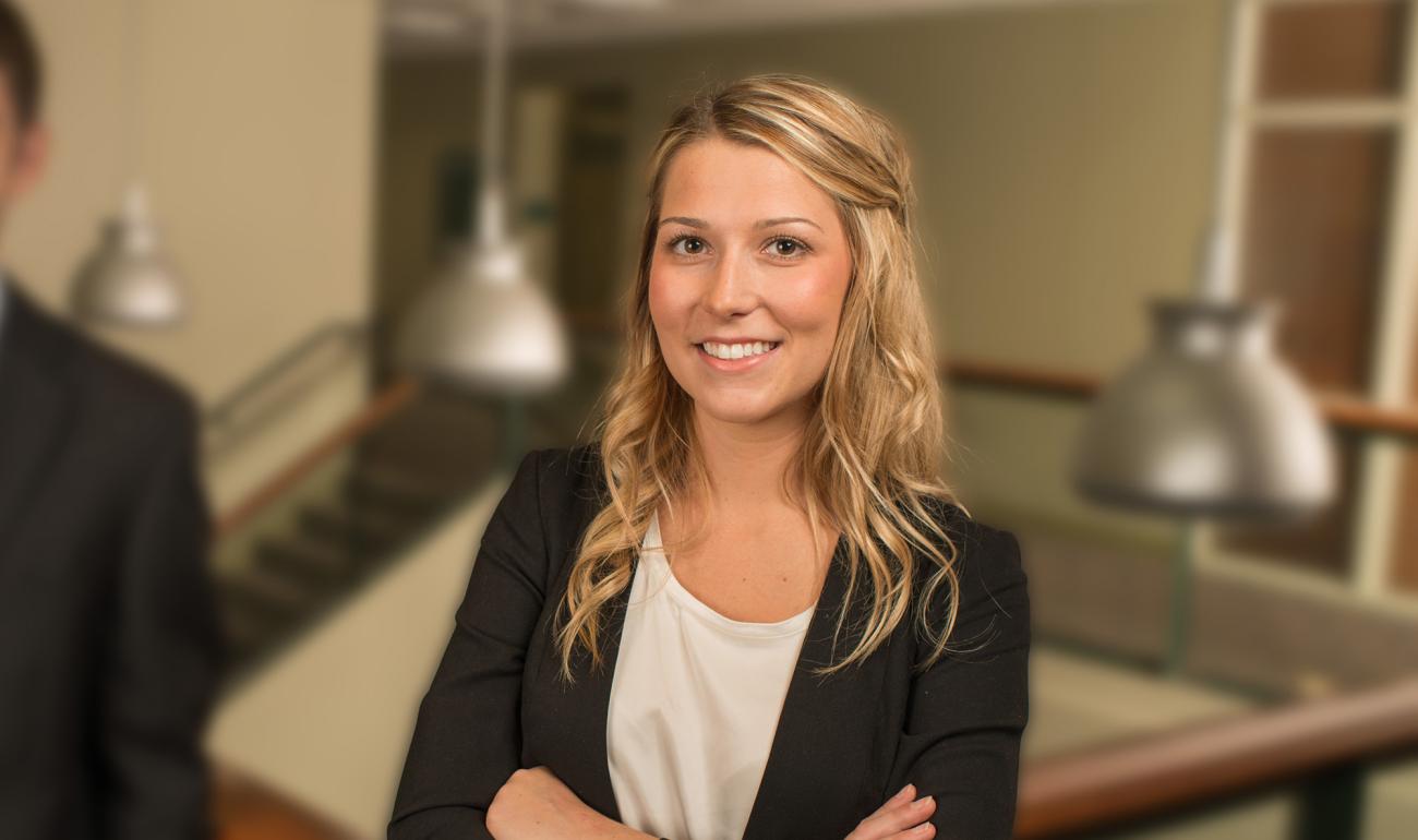 Female business student posing for a photo