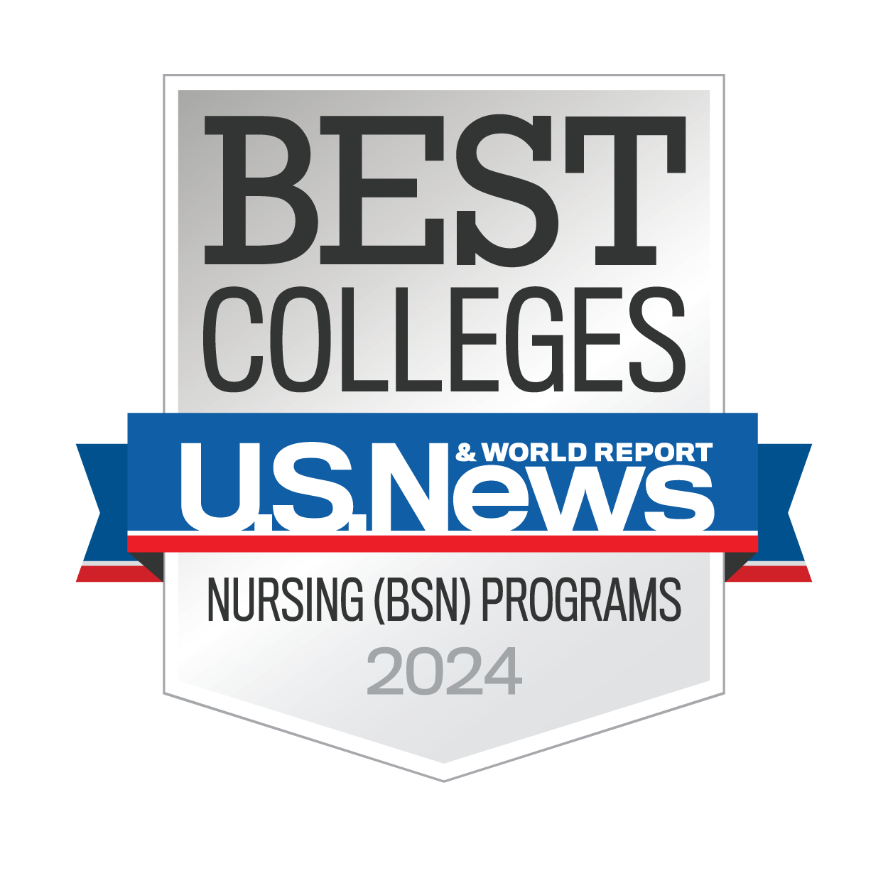 Best Colleges Nursing (BSN) Programs 2024 award badge