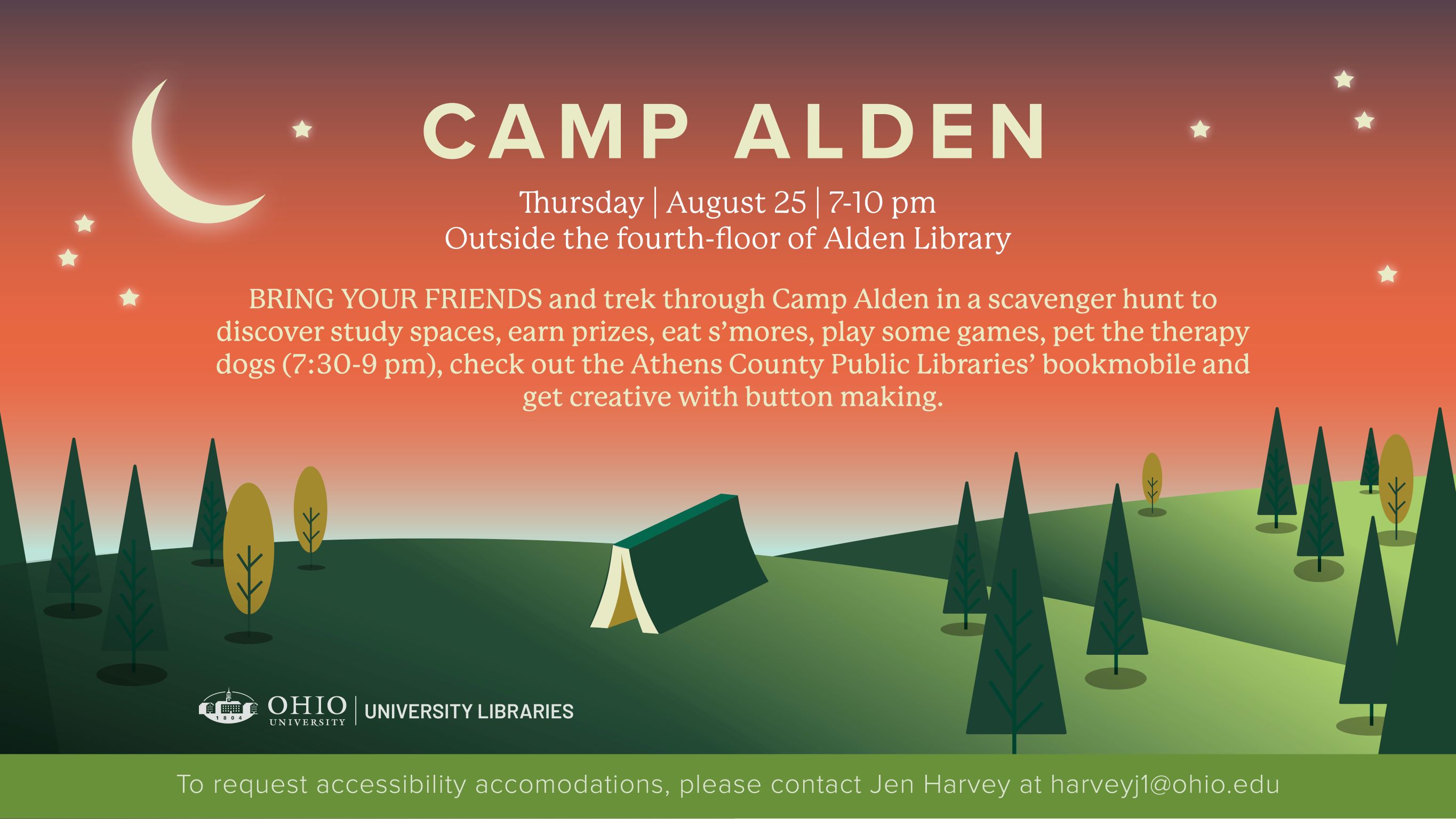 Camp Alden 2022 Web Banner Image featuring details as described below