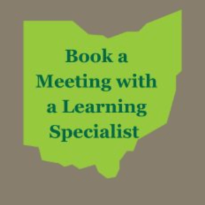 Learning Specialist logo on green Ohio outline