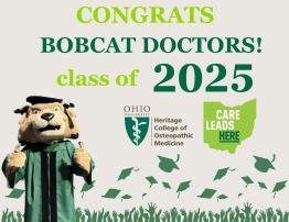 Bobcat Doctors printable sign for HCOM Commencement