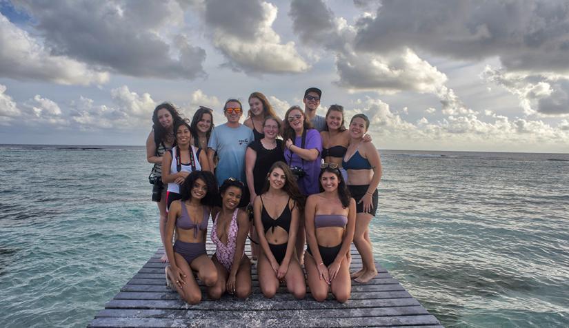 Cayman group of students