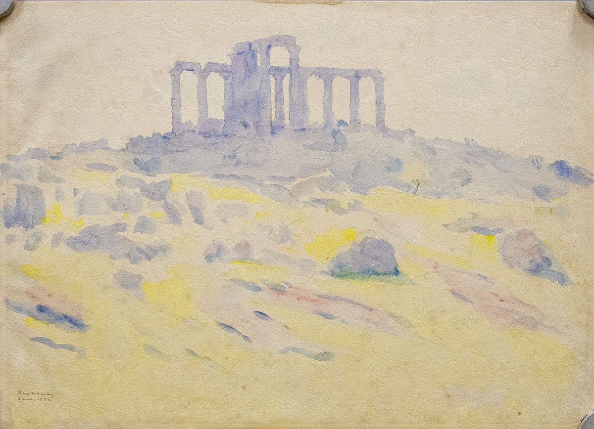 view of ruins on a hilltop