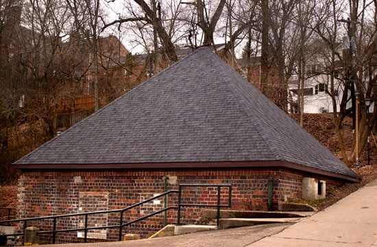 Photo of Edgehill Maintenance Building, demolished in 2019