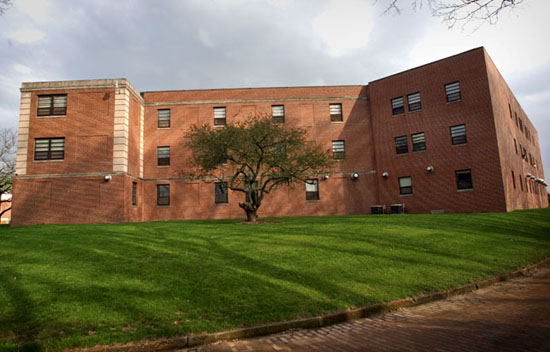 Photo of the Technology and Enterprise Building, demolished in 2019