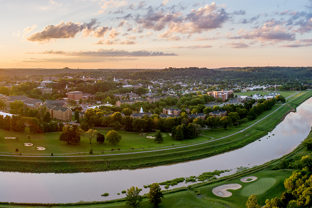 Aerial view of West Green