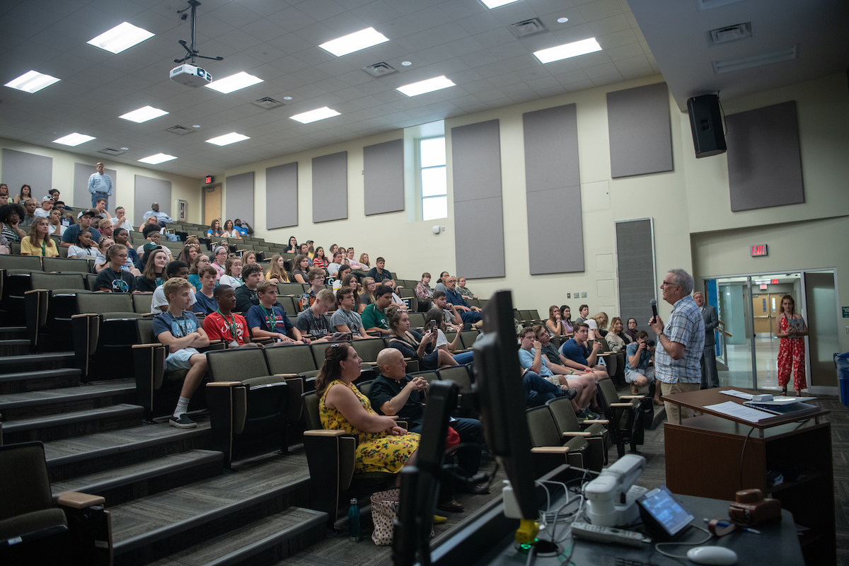 lecture hall with students