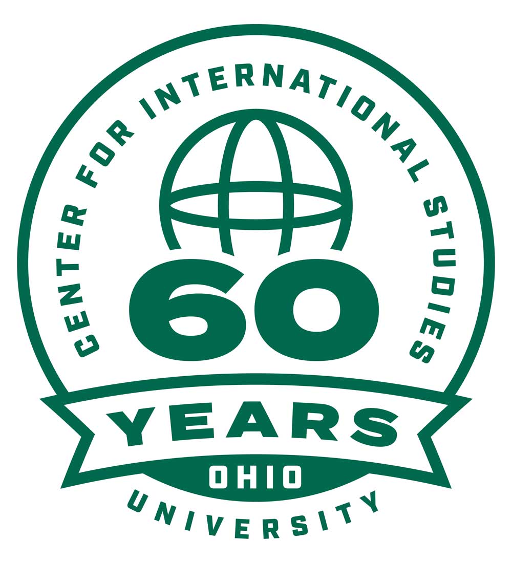 Center for International Studies 60th anniversary logo, with globe outline
