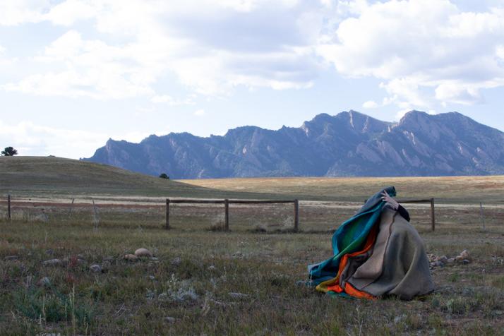 Mountainscape with tent 