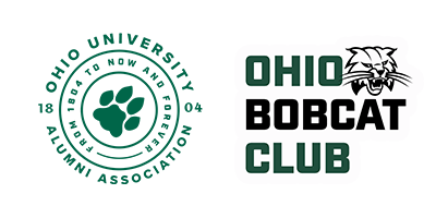OUAA logo on left and OHIO Bobcat Club logo on right.