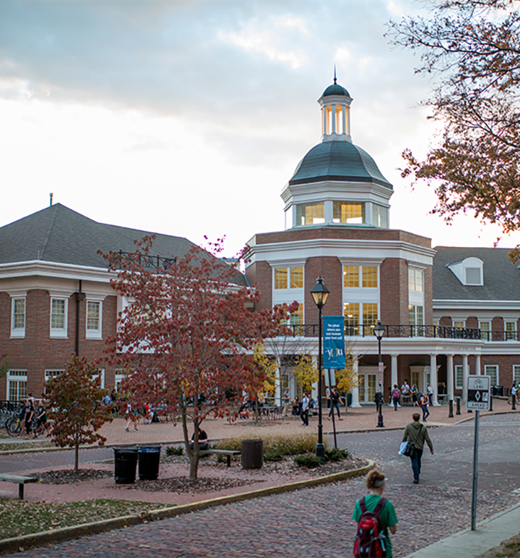 Outside of Baker Center 