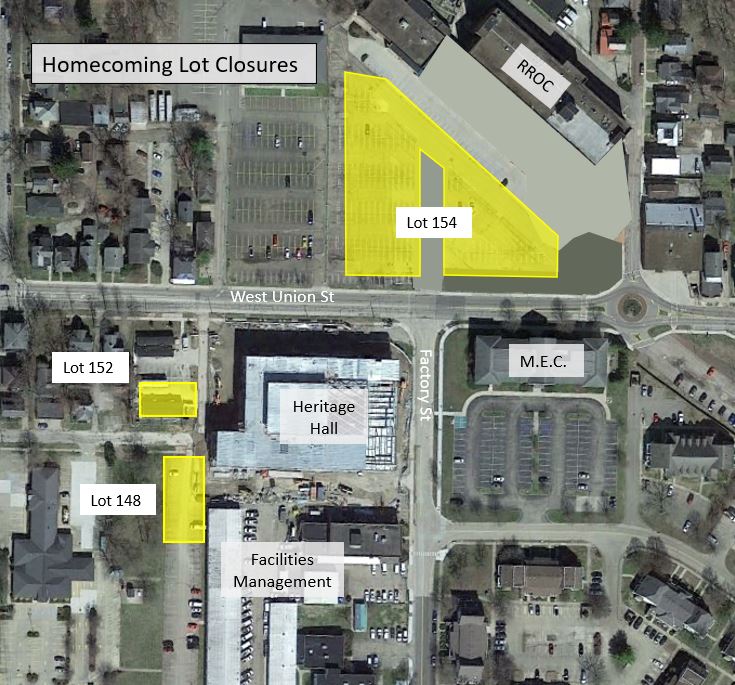 Homecoming Parking Closures