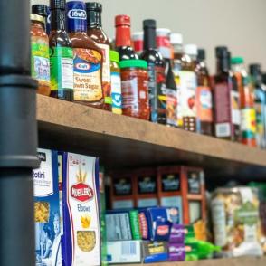 Fully stock shelves of food