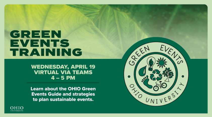 flyer for green event training