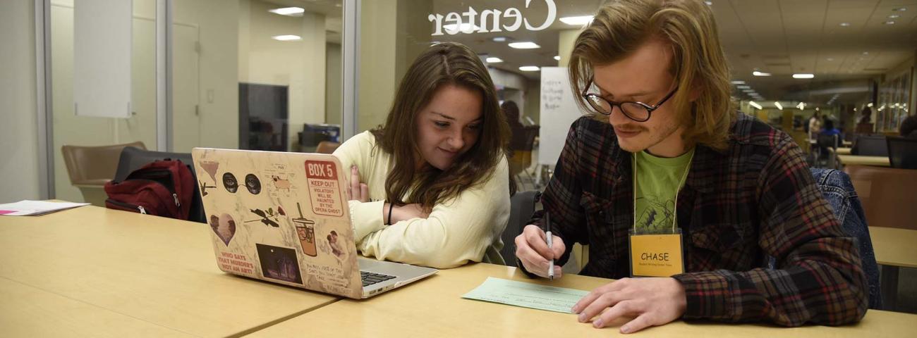 Students studying