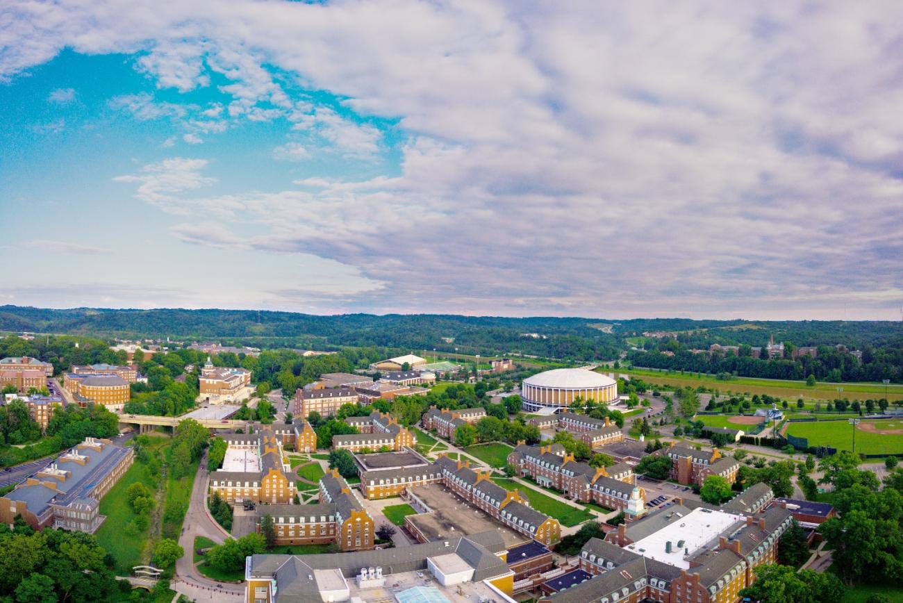 Aerial view of West Green