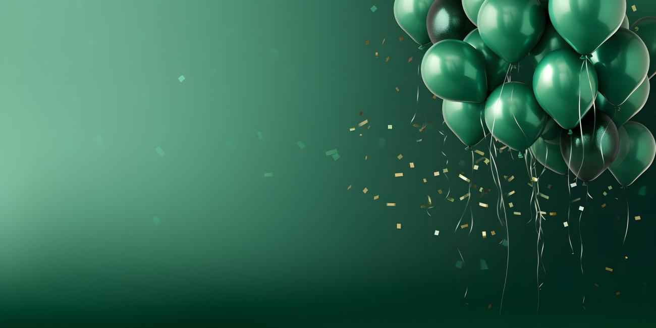 Green balloons