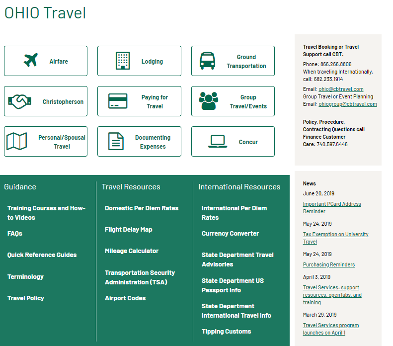 new travel web page layout