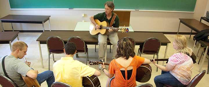 A guitar class