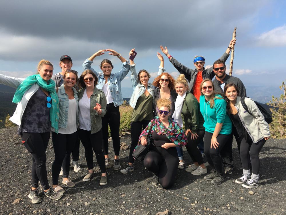 2017 students on Mt. Etna