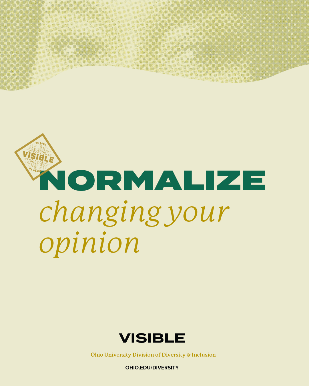 Normalize changing your opinion