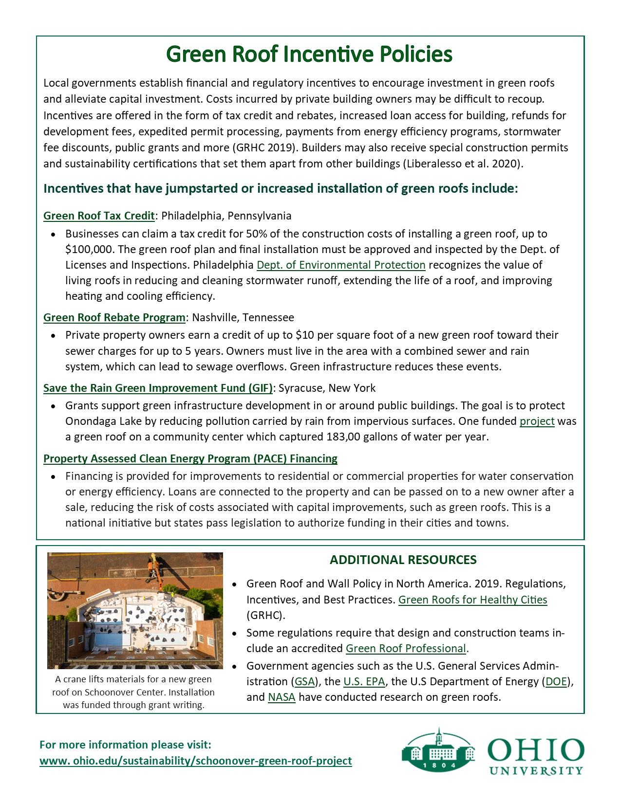 Flyer describing green roof policies p. 2