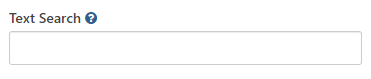 A search bar with the words Text Search listed above