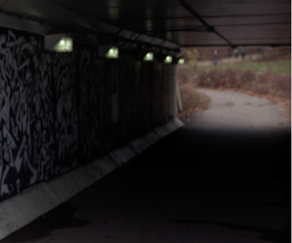 The pedestrian and bike tunnel