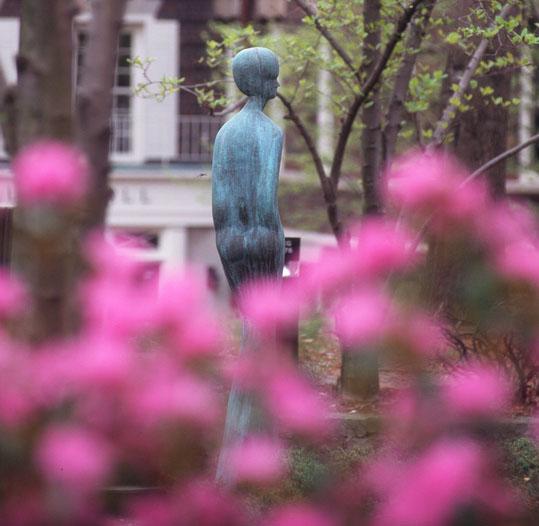 Statue of an American Woman at Wolfe Garden, College Green